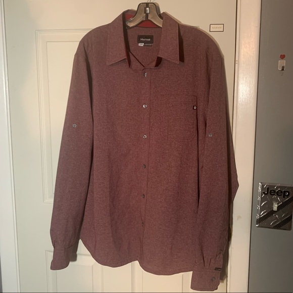 Marmot Button Down outdoor hiking dress Shirt - Picture 1 of 7